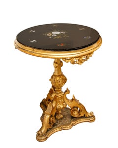 Botteghe Granducali, 19th century, Coffee table with top made of committed marble