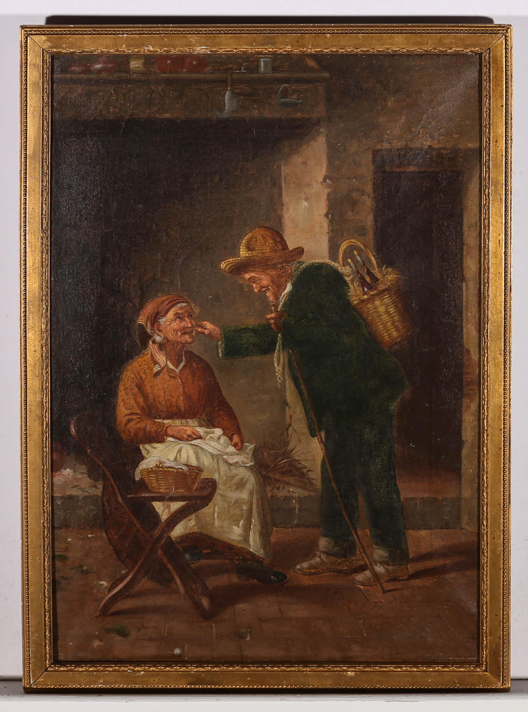 Bottesini - Olio del primo Novecento, Ritorno dal mercato 1