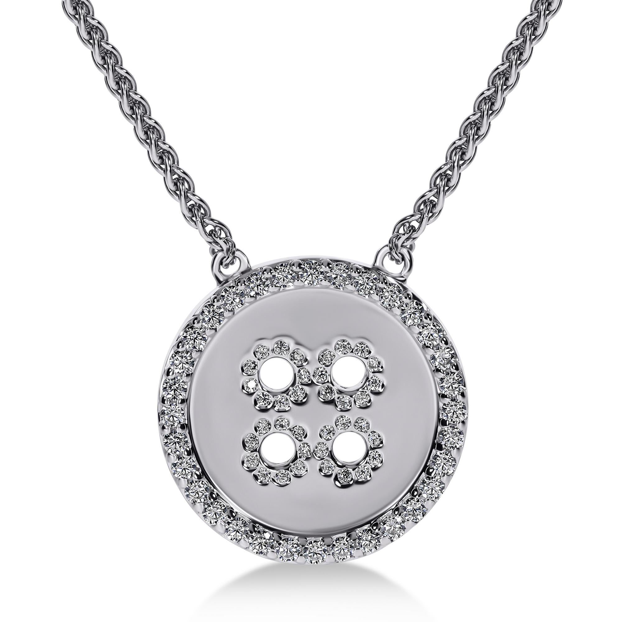 BÓTTINÌ Halskette und Anhänger 18K Weißgold (Moderne) im Angebot