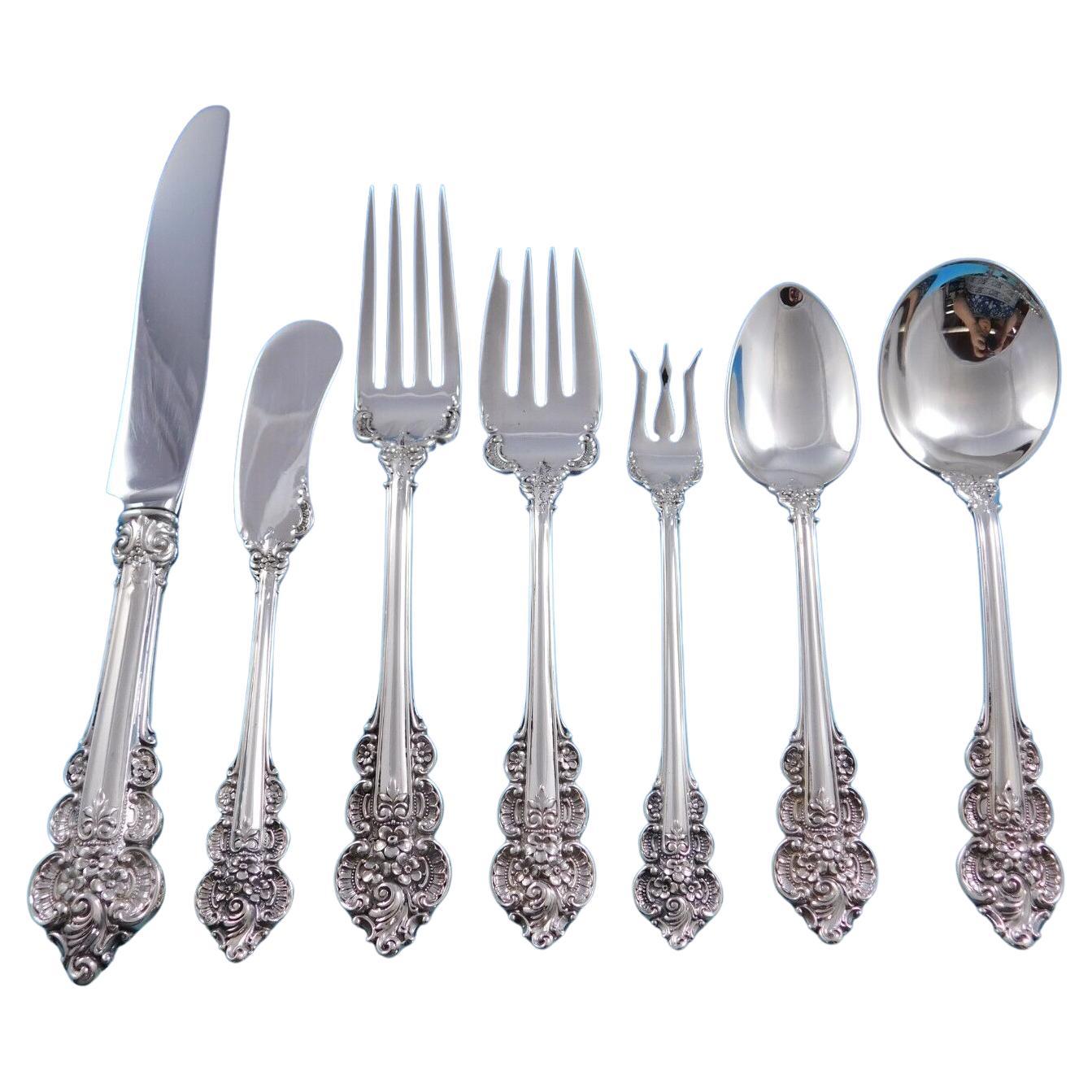 Botticelli by Frank Whiting Sterling Silver Flatware Set 12 Service 91 pieces For Sale