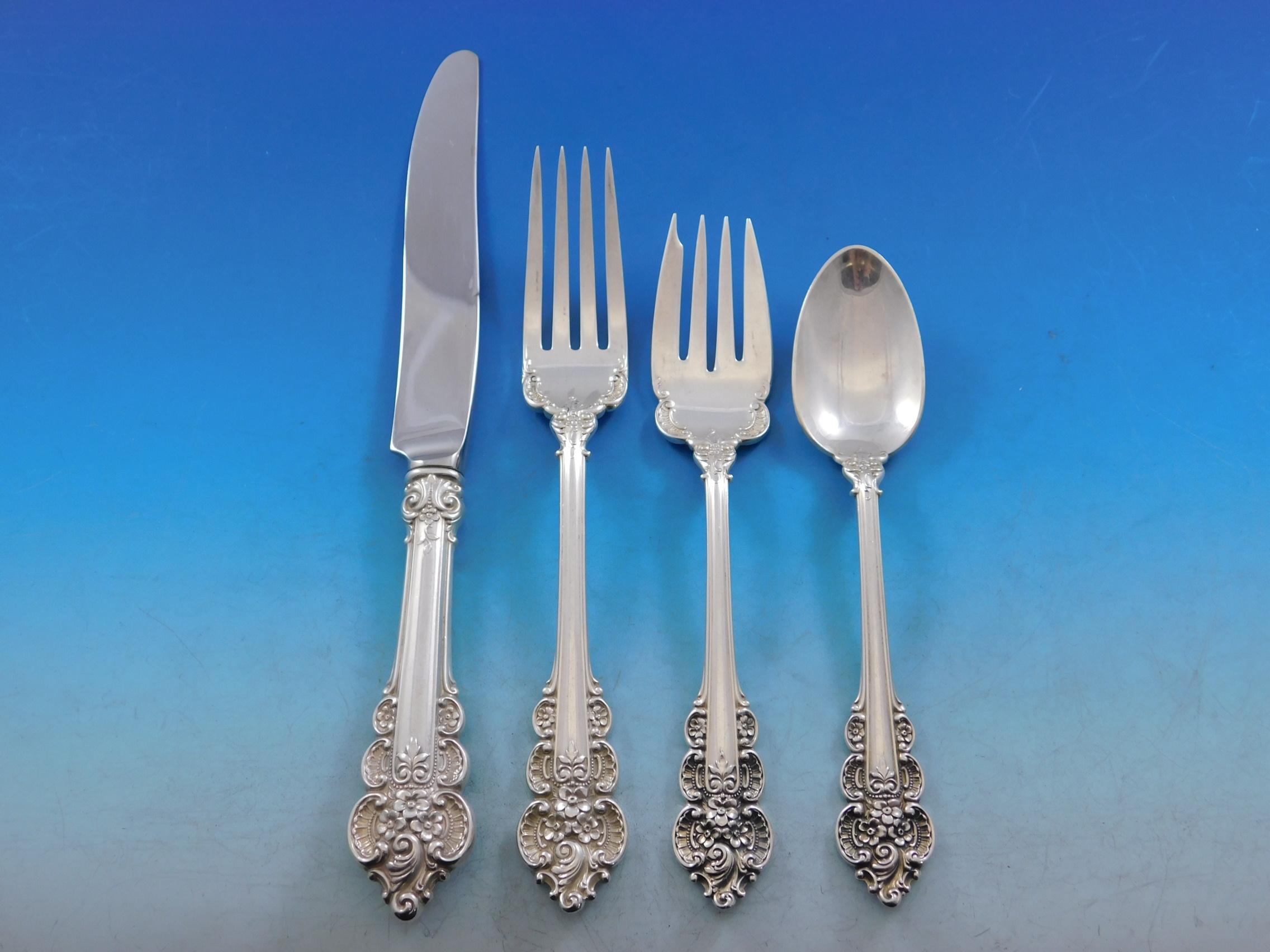 20th Century Botticelli by Frank Whiting Sterling Silver Flatware Set Service 158 Pcs Dinner