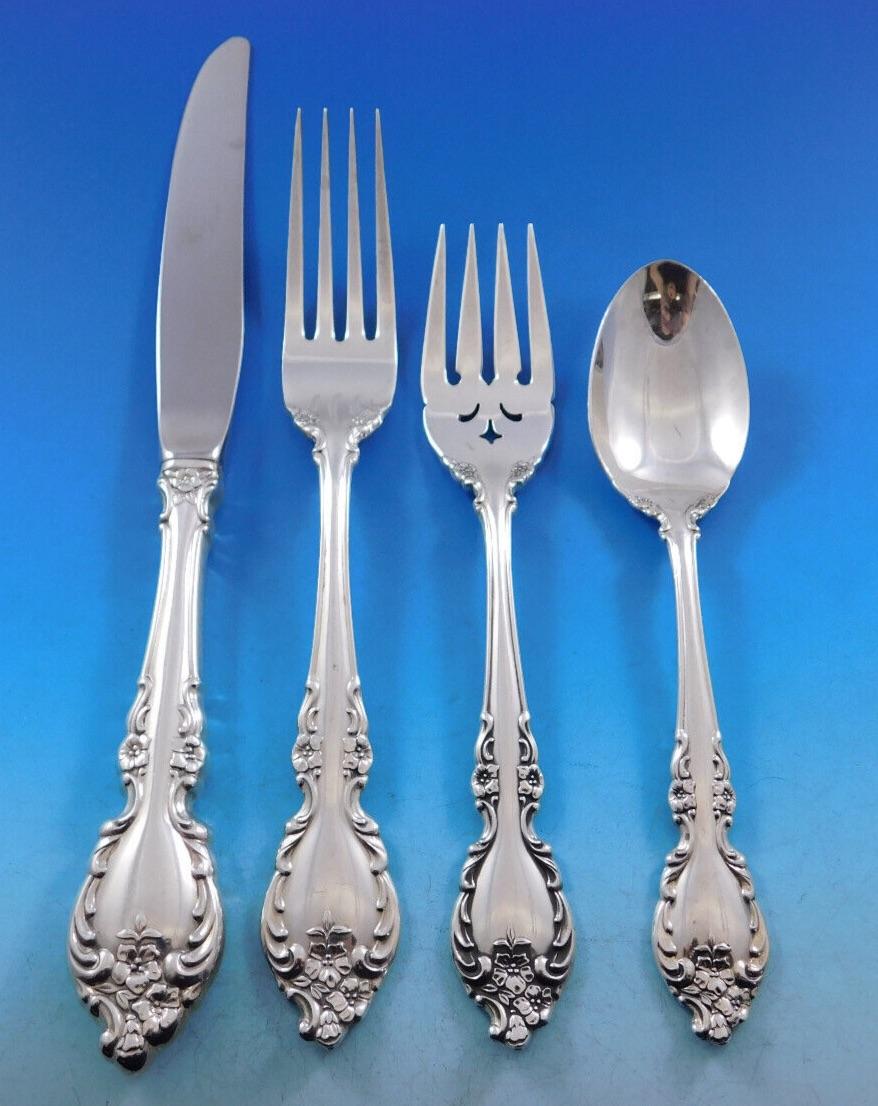 Botticelli by Oneida Sterling Silver Flatware Set Service 63 Pieces 3