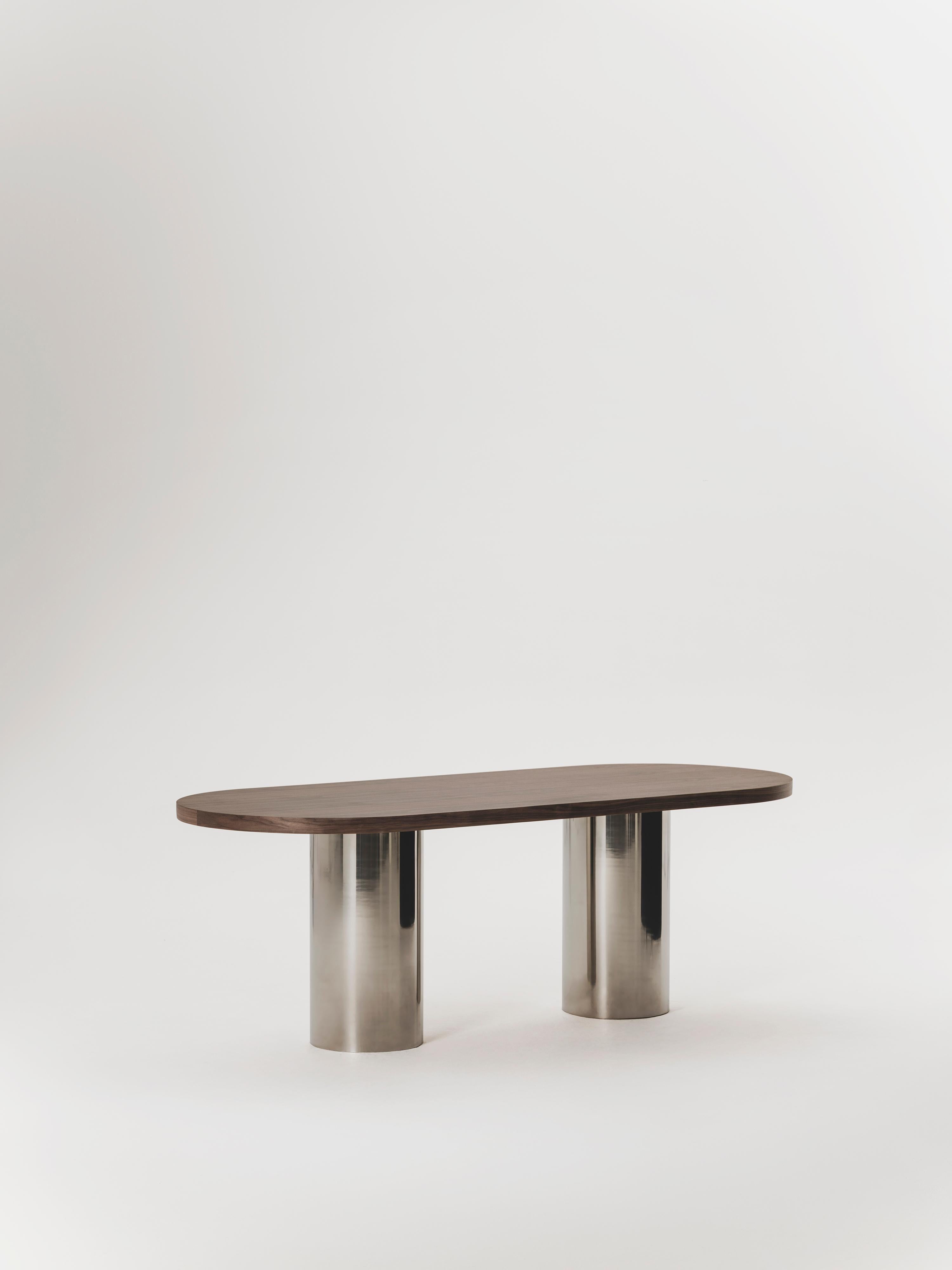 Fait main Table de salle à manger Botticelli en placage bois et Wood Wood par Marlot Baus en vente