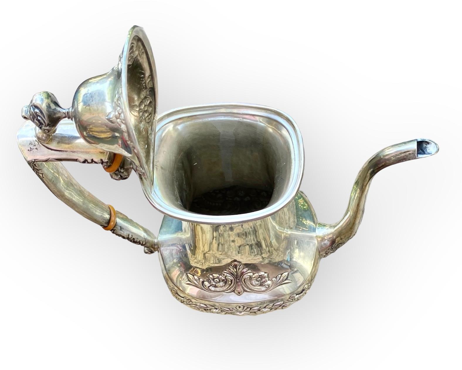 Botticelli Pattern After-Dinner Coffee Set Sterling FRANK WHITING For Sale 1