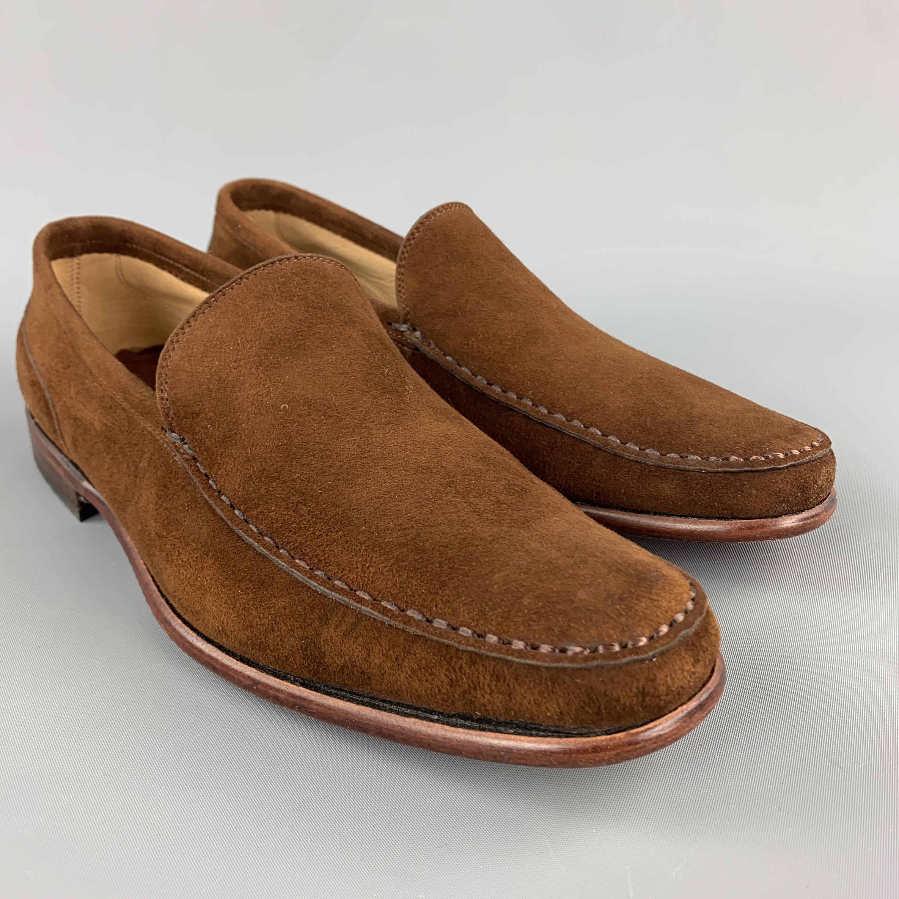 BOTTICELLI loafer comes in brown suede with an apron toe. Made in Argentina.

New with Box.
Marked: 10

Outsole: 11.75 x 4 in.