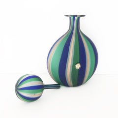 Bottiglia con Tappo Murano Firmata Vintage 1960 -Art- Idea Regalo Natale