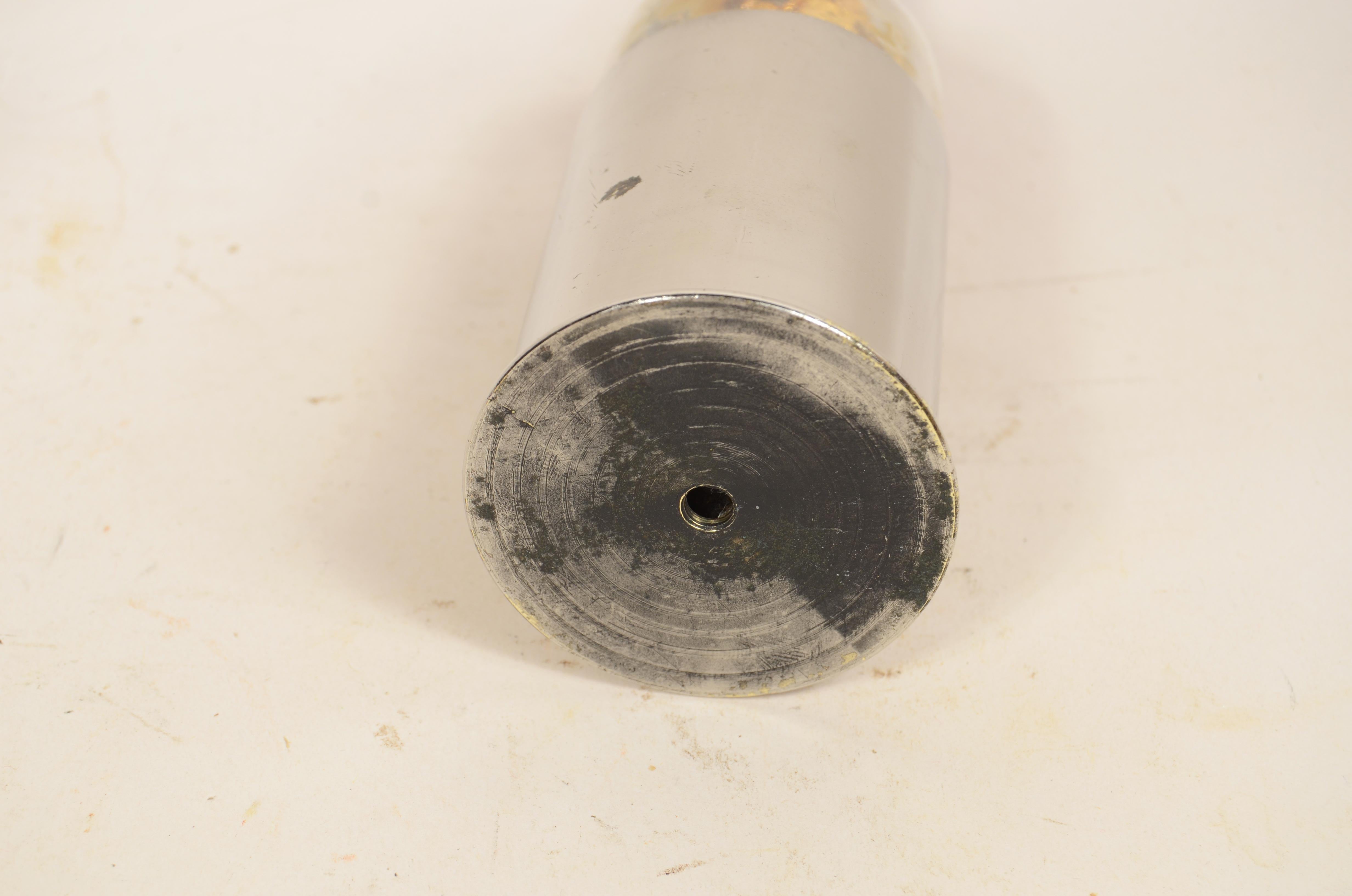Glass Leiden bottle from the second half of the 19th century holds electrical charges For Sale