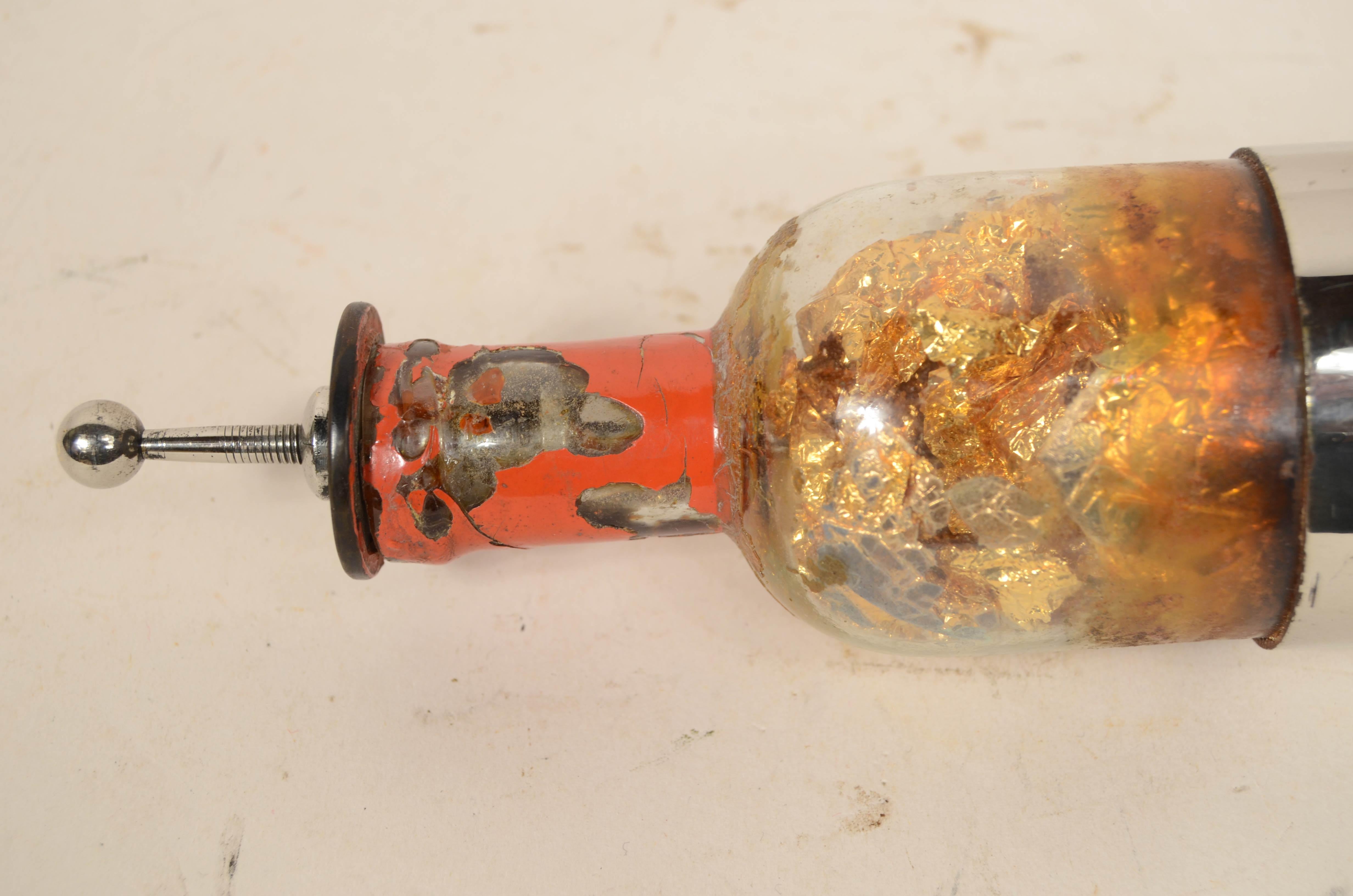 La bouteille de Leyde de la seconde moitié du 19e siècle stocke les charges électriques en vente 1
