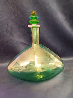 Glass bottle with stopper by Gino Cenedese - Murano  Italy
