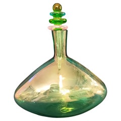Glass bottle with stopper by Gino Cenedese - Murano  Italy