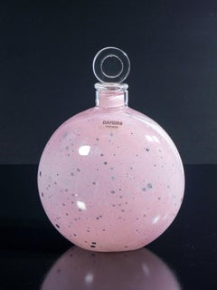 Flasche aus mundgeblasenem Glas, Design: Alfredo BARBINI. Murano, 70er Jahre