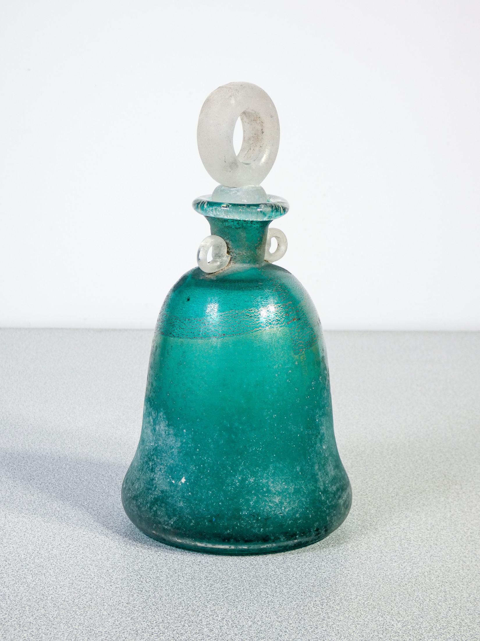 Italian Murano blown glass bottle, design GAMBARO & POGGI. 1970s