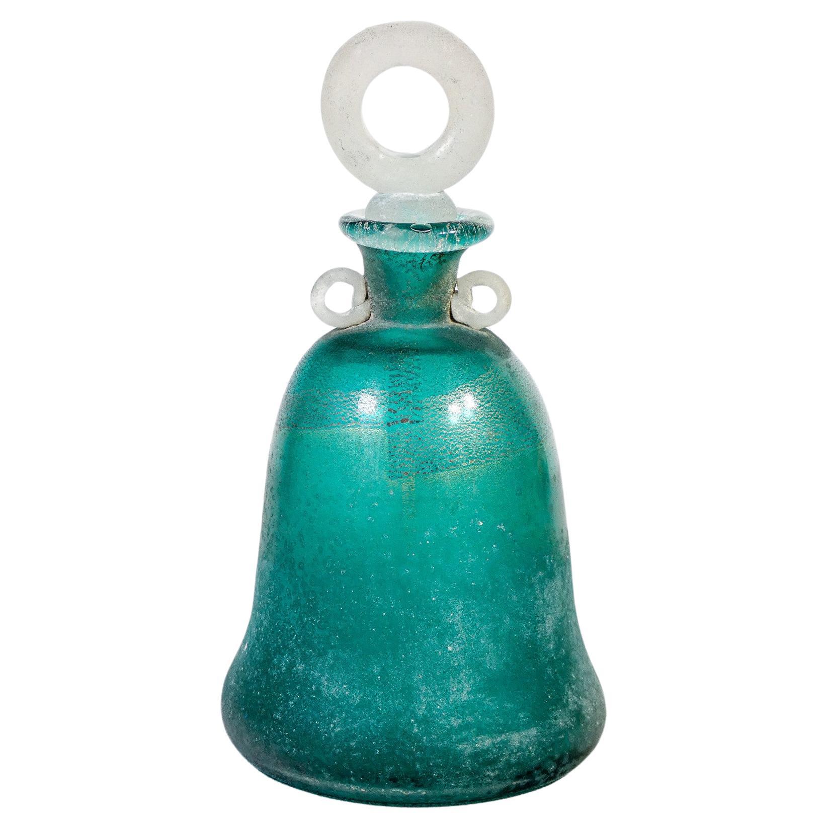 Murano blown glass bottle, design GAMBARO & POGGI. 1970s
