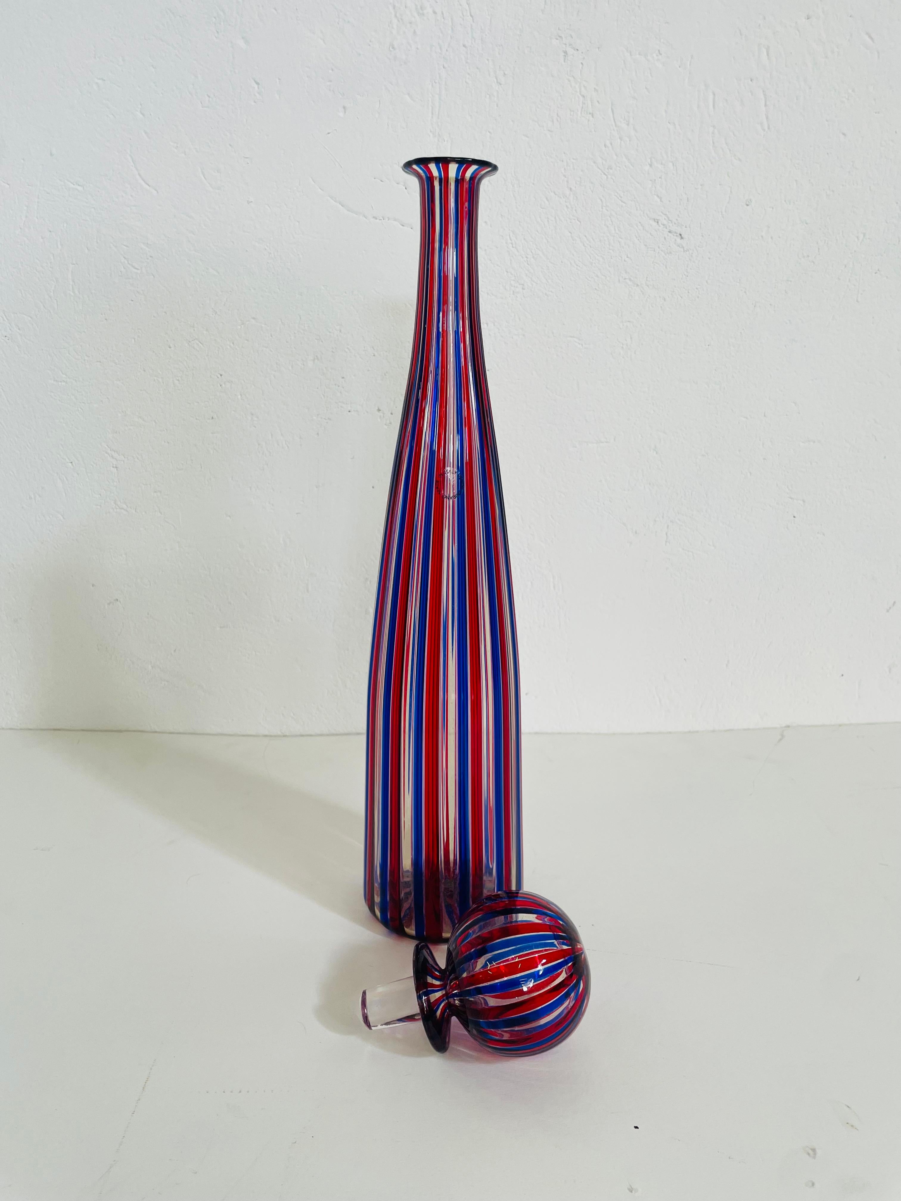 Glass Bottiglia Morandiana in vetro Venini e Gio Ponti per Iveco For Sale
