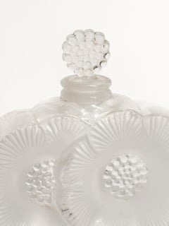Lalique Deux Fleurs 1980s Crystal Perfume Bottle
