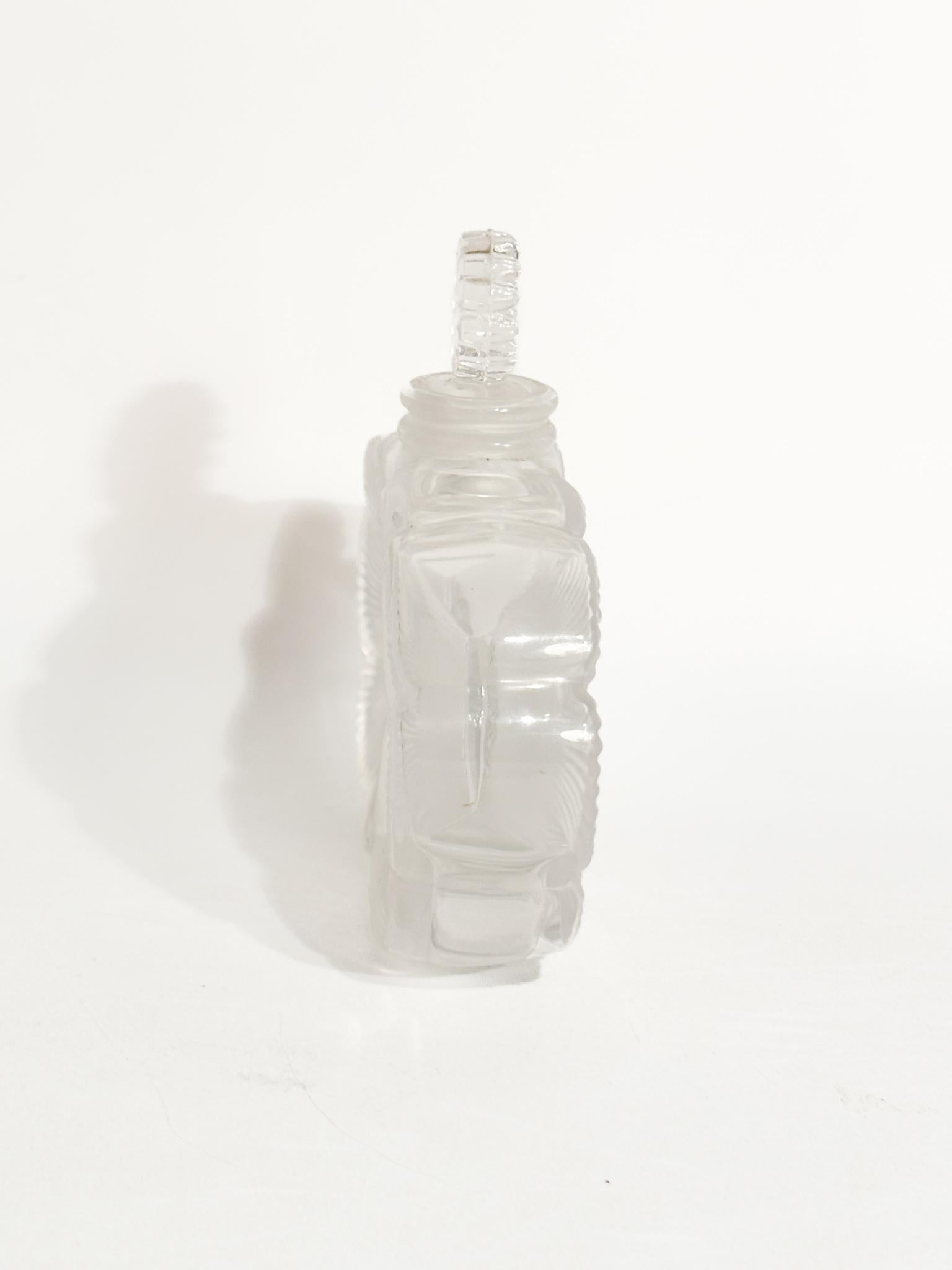 Bottiglia Portaprofumo in Cristallo di Lalique Deux Fleurs Anni 80 In condizioni buone in vendita a Milano, MI