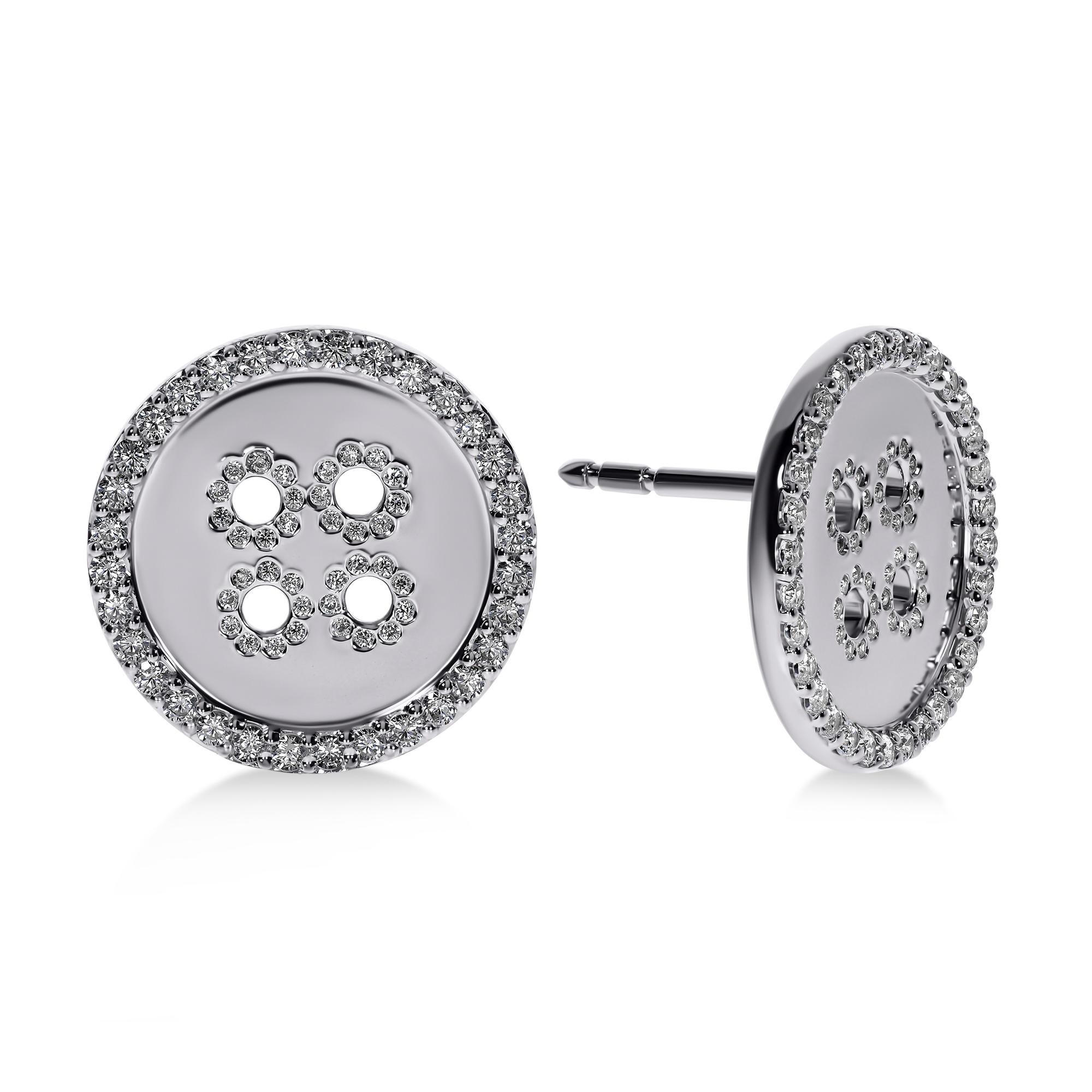 BÓTTINÌ Boucles d'oreilles en or blanc 18K