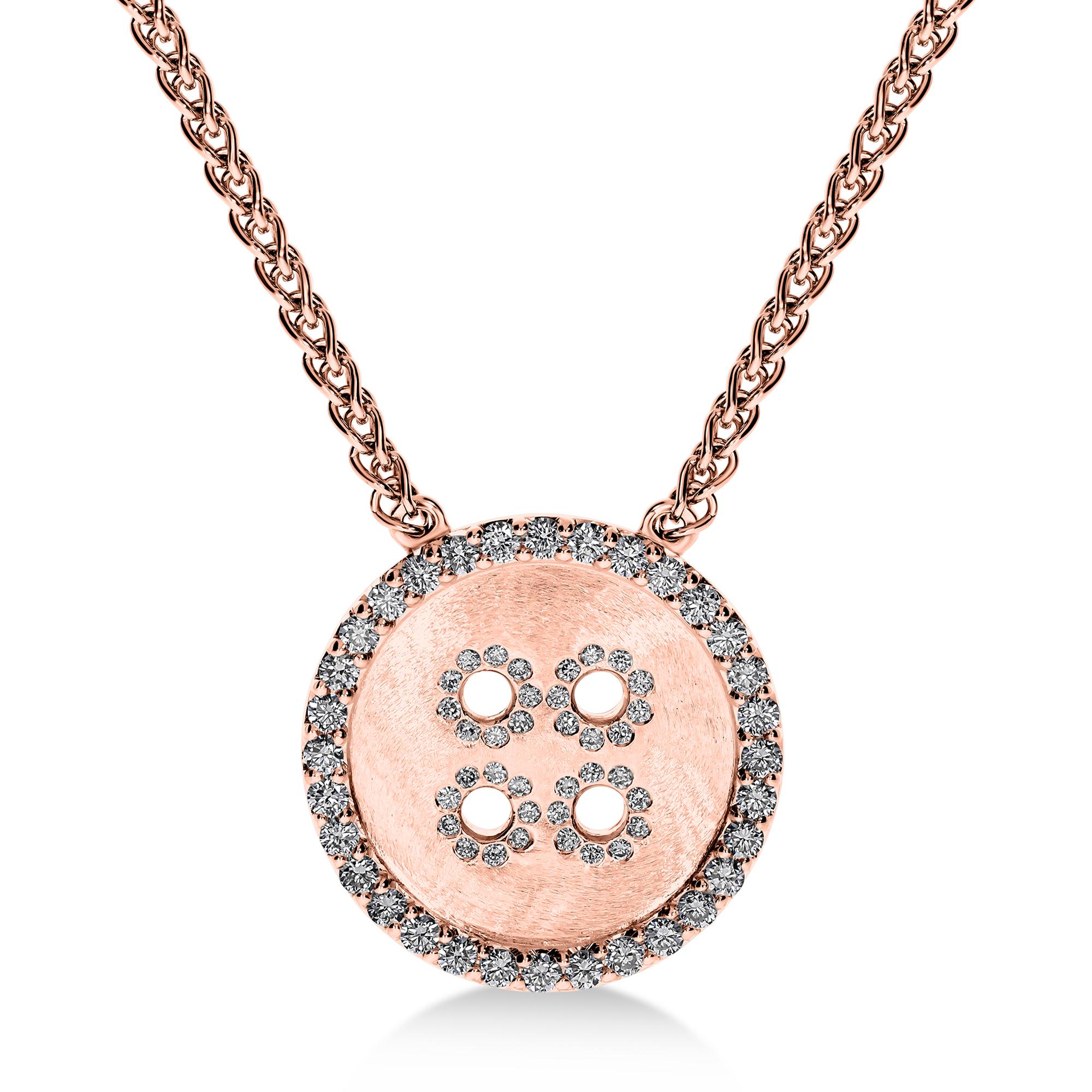 Taille ronde BÓTTINÌ Collier et pendentif en or rose 18K en vente