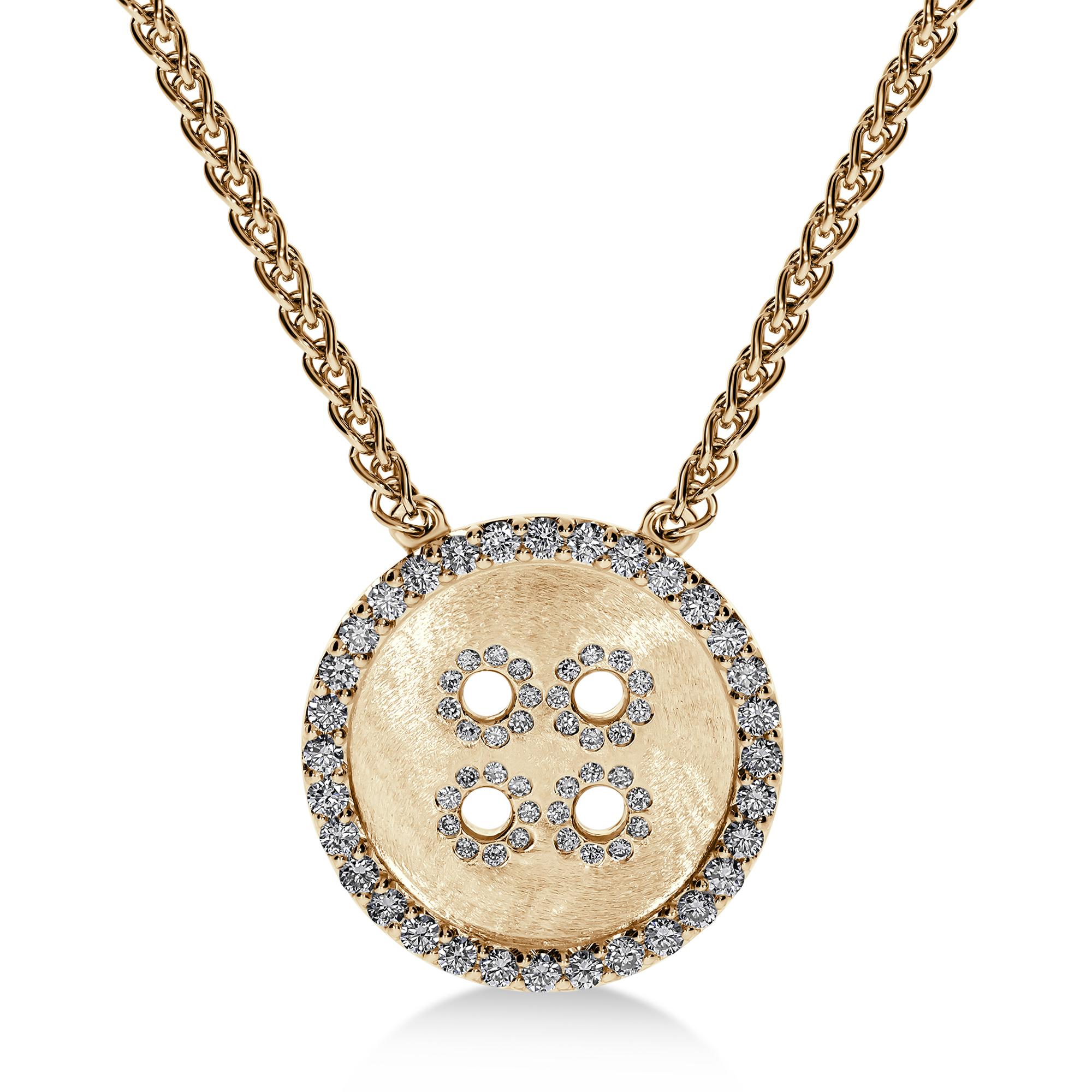 Taille ronde BÓTTI1NÌ Collier et pendentif en or jaune 18K en vente