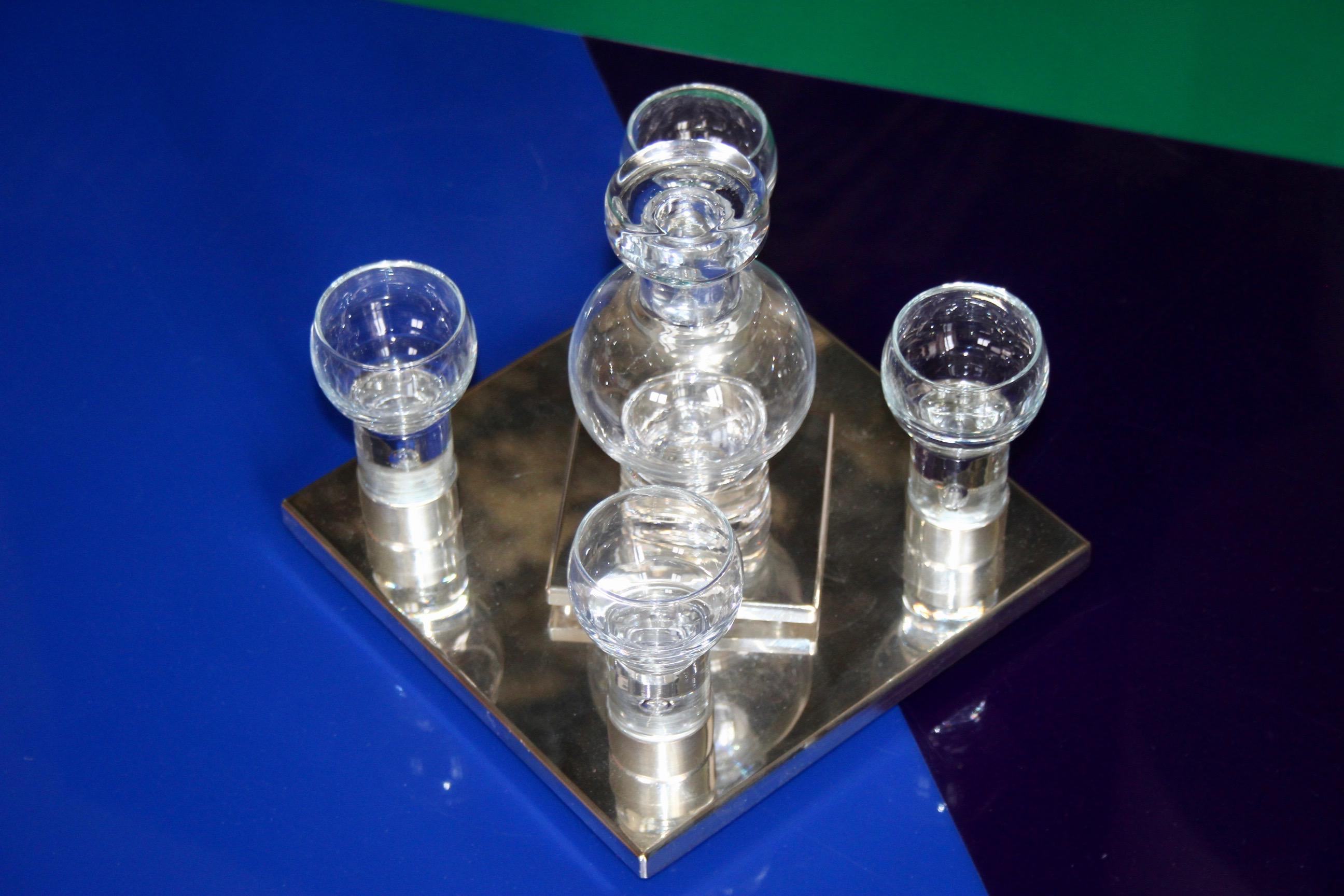 Flaschen- und Glas-Alkohol-Set 