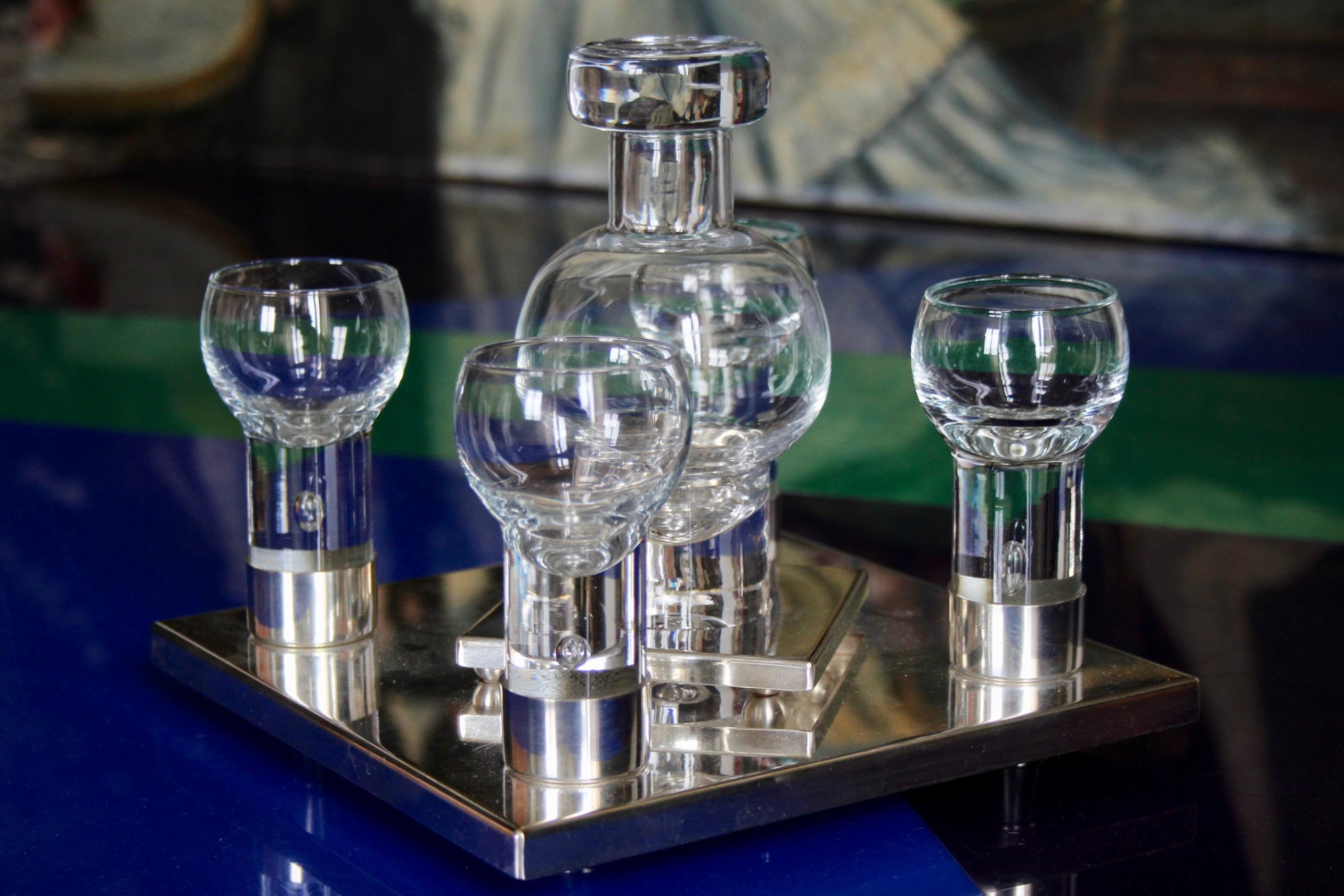 Flaschen- und Glas-Alkohol-Set im Zustand „Gut“ im Angebot in grand Lancy, CH
