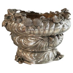 Bottle Bucket / centerpiece In Sterling Silver And Gilt Marine Themed