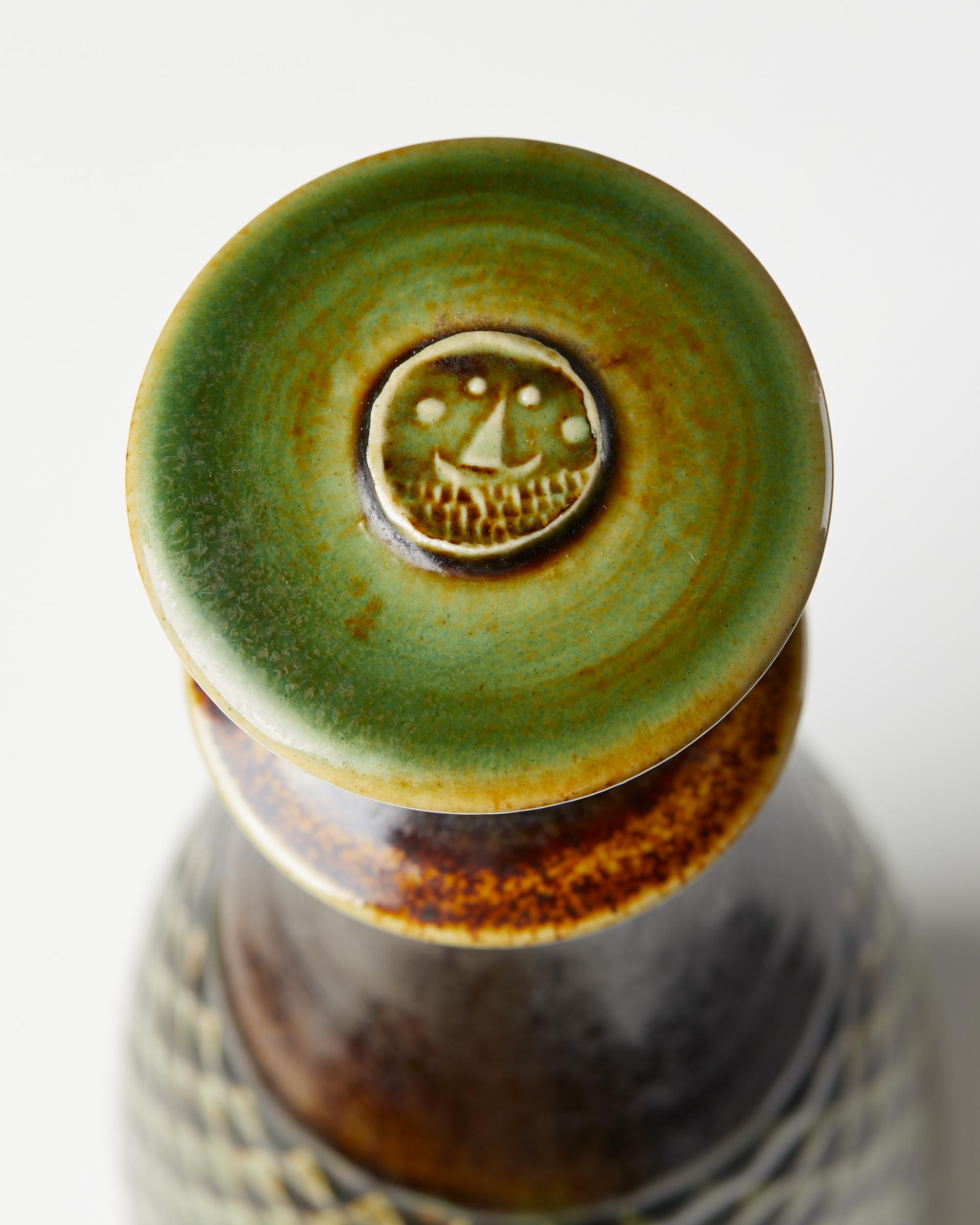 20th Century Bottle Designed by Stig Lindberg for Gustavsbergs, Sweden, 1950s