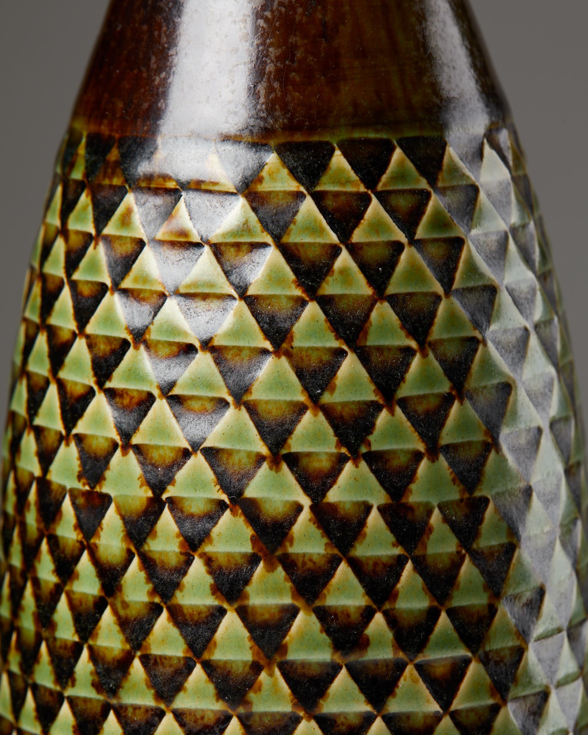 Ceramic Bottle Designed by Stig Lindberg for Gustavsbergs, Sweden, 1950s