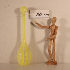 Bottle Glass Murano Italy 1980s Murano Manufacture