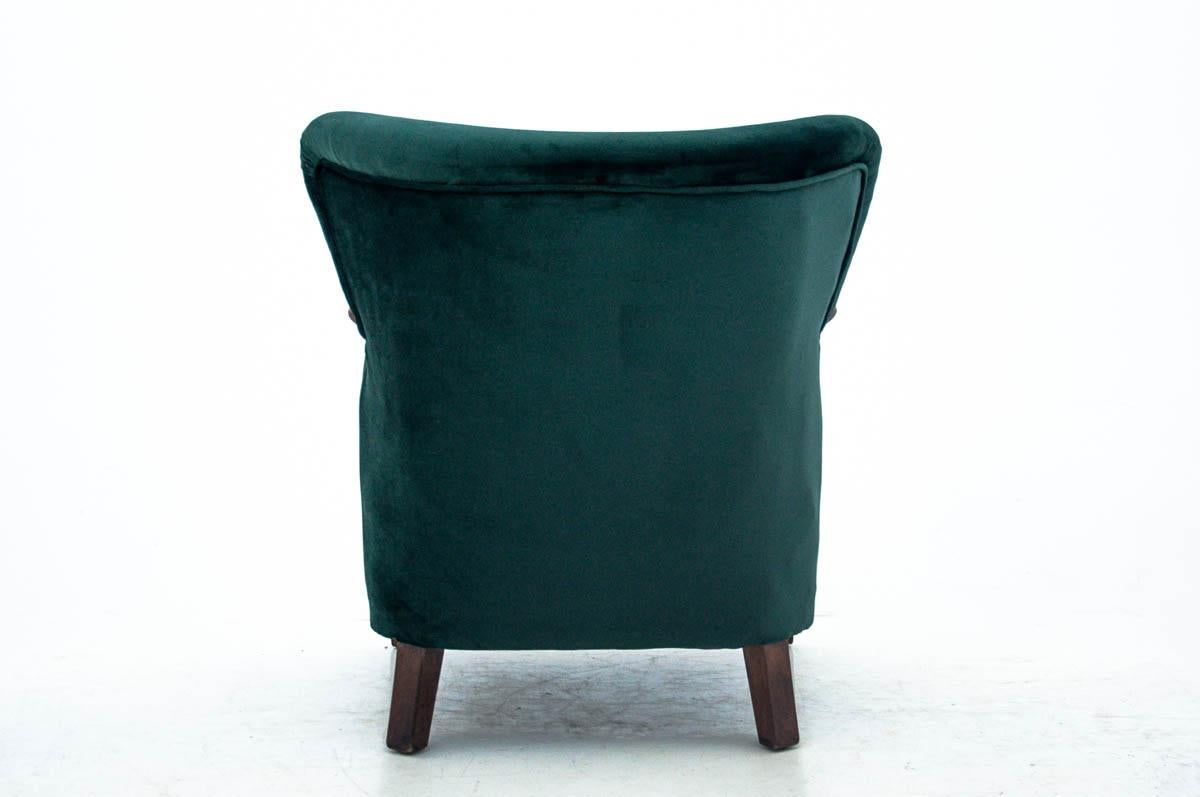 Bottle Green Armchair, Scandinavia, circa 1950 at 1stDibs