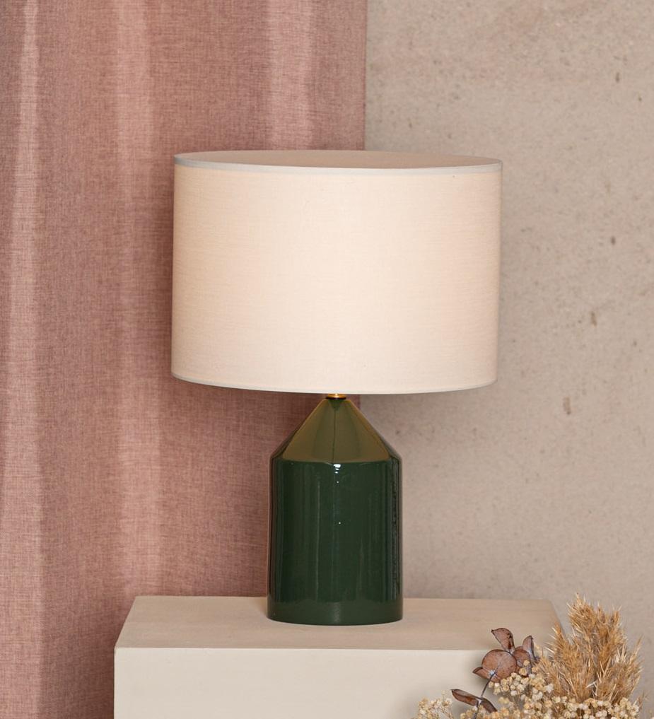 Bottle Green Ceramic Josef Table Lamp by Simone & Marcel
Dimensions: Ø 30 x H 41.5 cm.
Materials: Brass, cotton and ceramic.

Also available in different marble, wood and alabaster options and finishes. Custom options available on request. Please