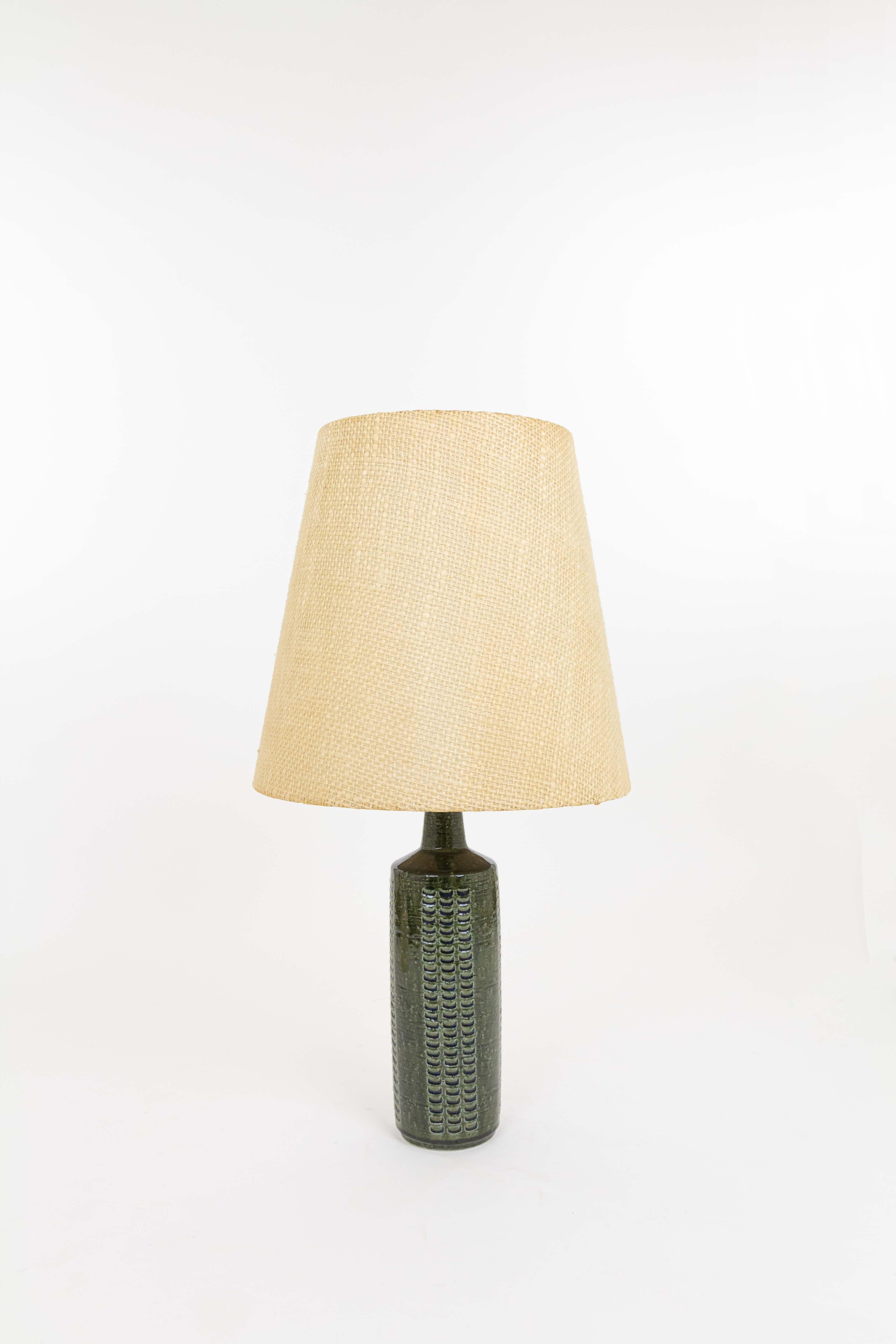 Danish Bottle Green DL/27 table lamp by Linnemann-Schmidt for Palshus, 1960s For Sale