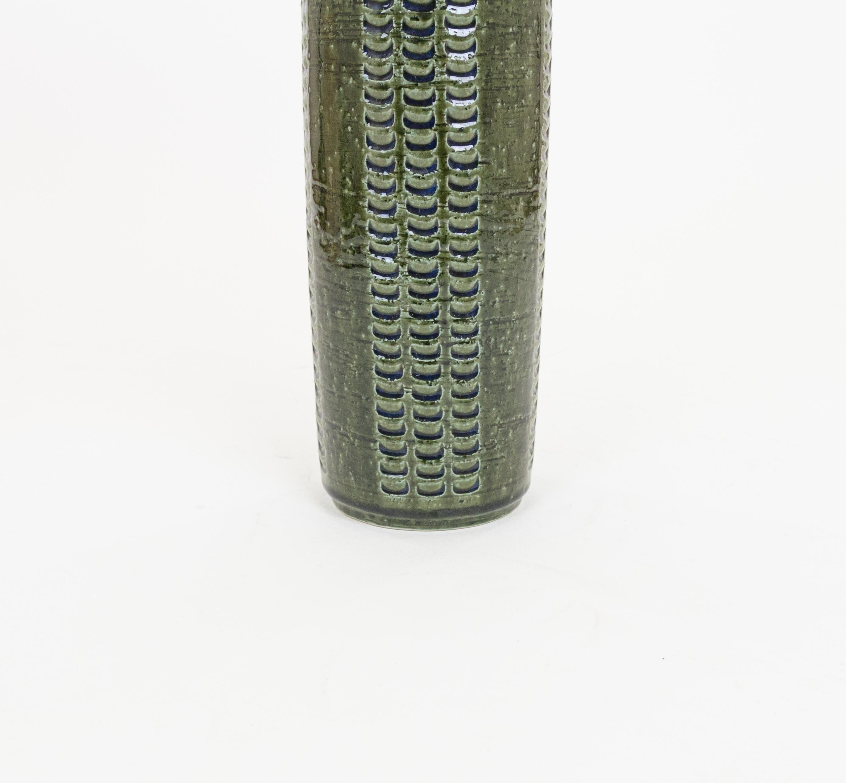 Vernissé Lampe de table DL/27 vert bouteille de Linnemann-Schmidt pour Palshus, années 1960 en vente