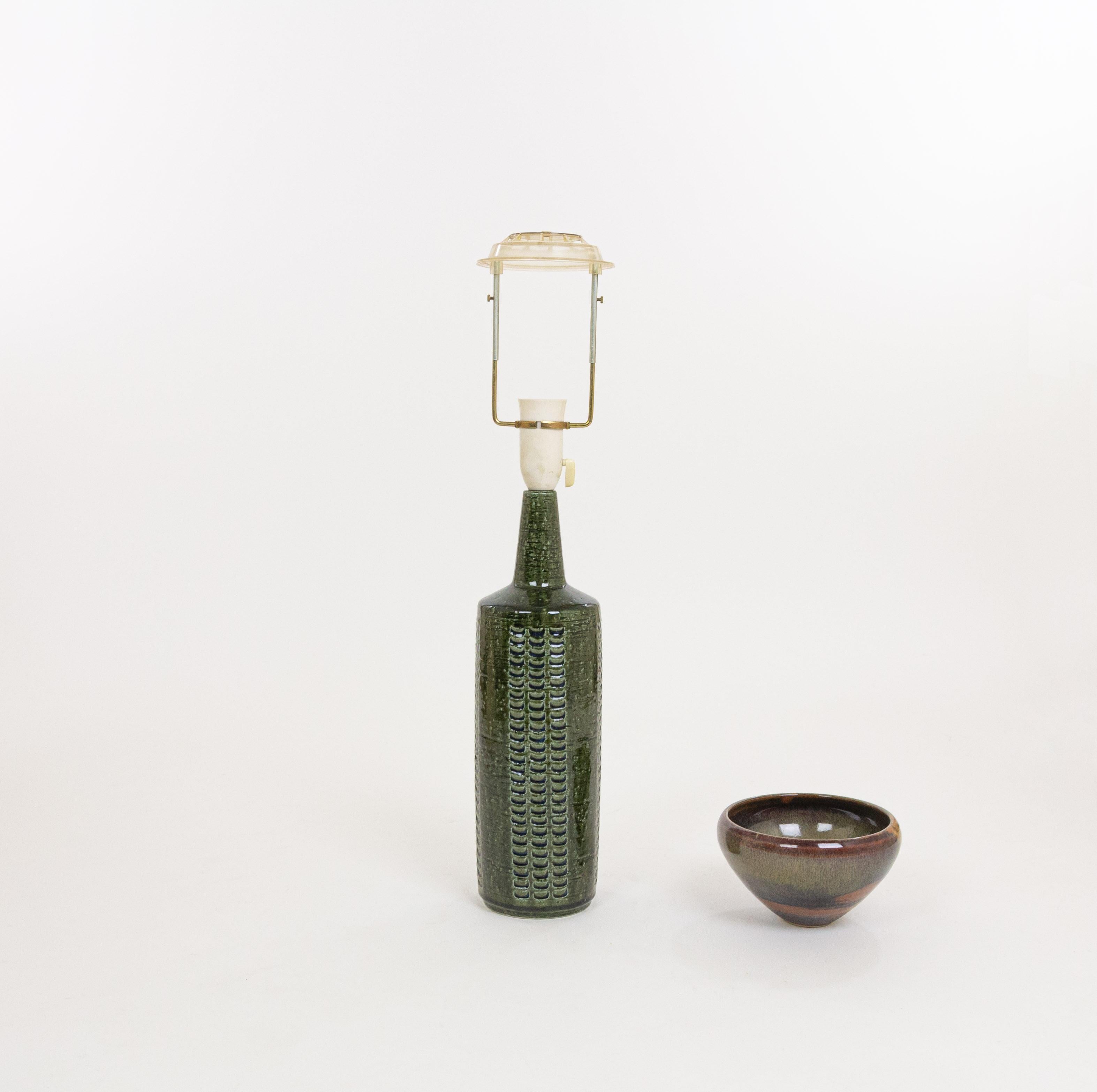 Mid-20th Century Bottle Green DL/27 table lamp by Linnemann-Schmidt for Palshus, 1960s For Sale
