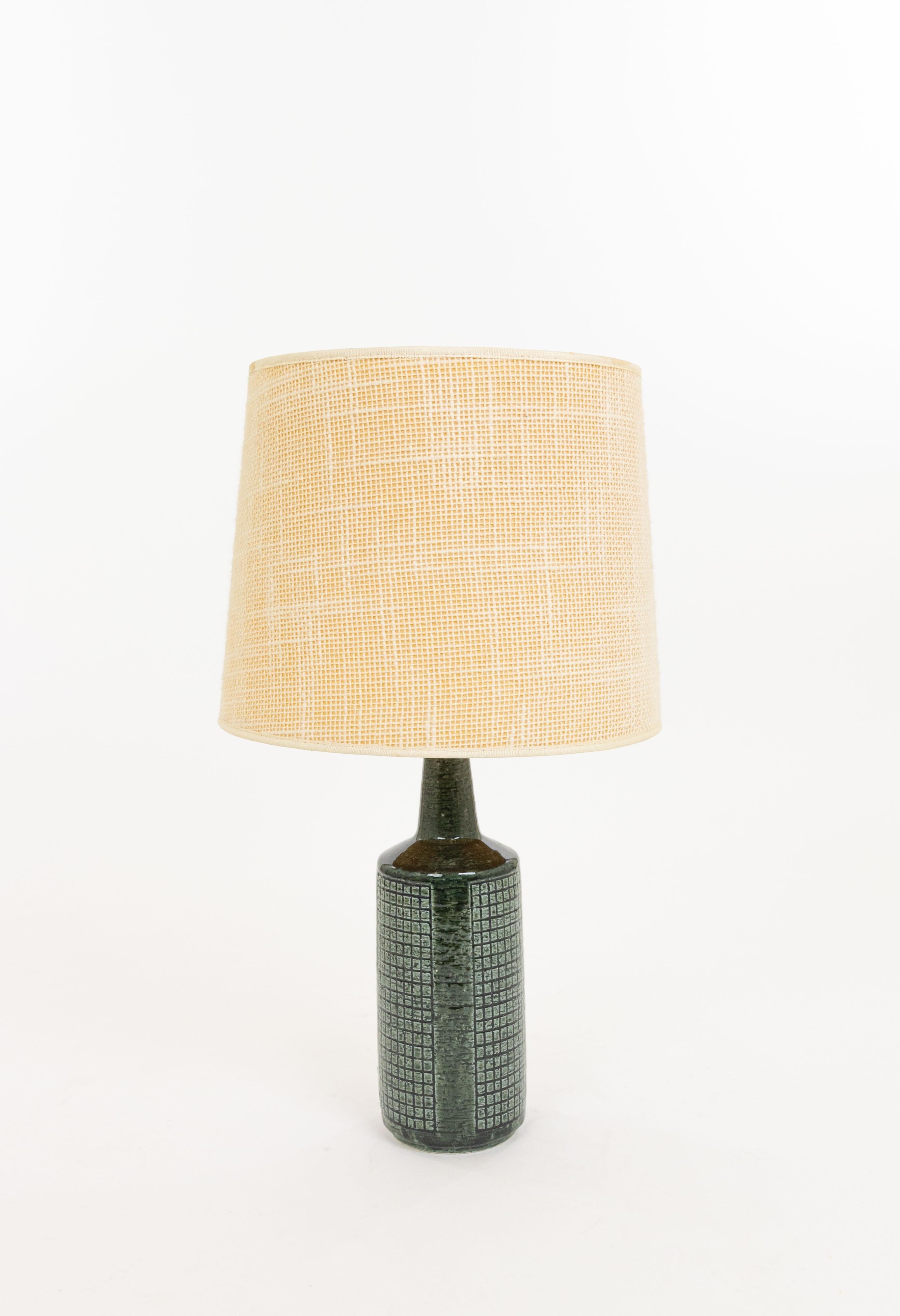 Scandinavian Modern Bottle Green DL/30 table lamp by Linnemann-Schmidt for Palshus, 1960s For Sale