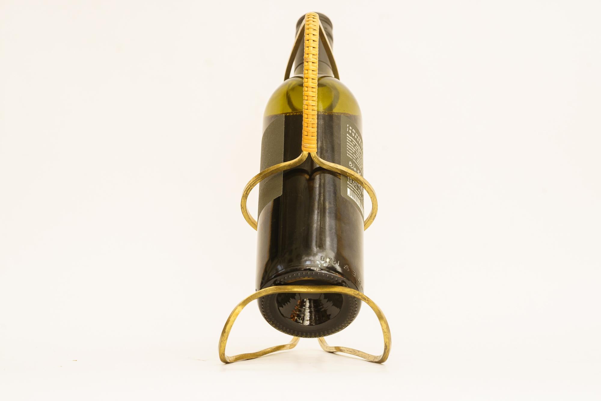 Brass Bottle Holder vienna around 1950s For Sale