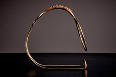 Bottle Holder with Cane-Wrapped Handle by Werkstätte Carl Auböck Austria, 1960s