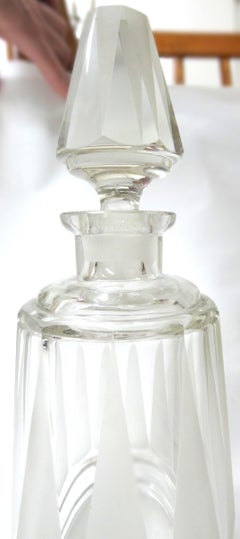 Bottle in Crystal, France, 1930, Art Deco