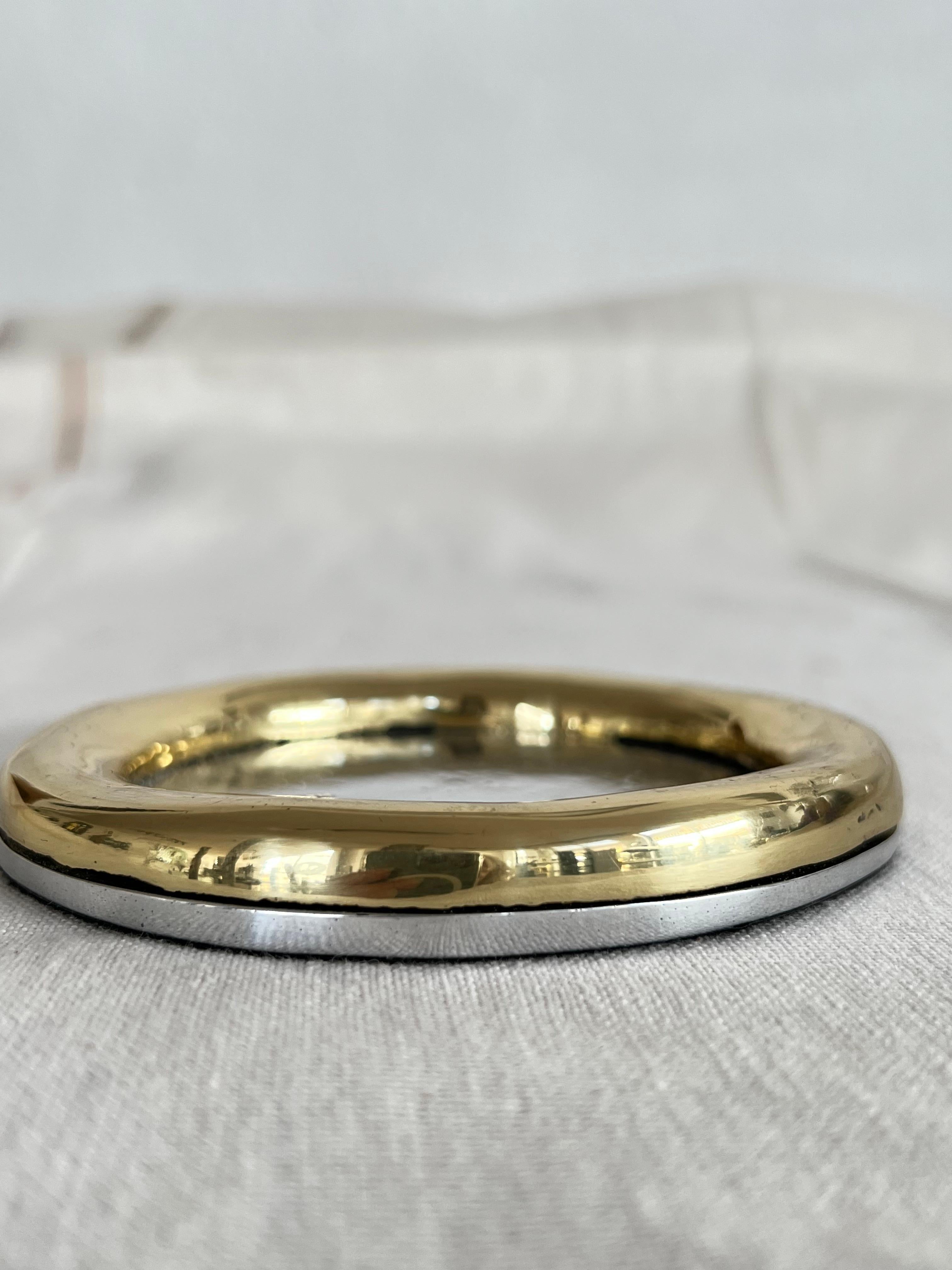 Brutalist Bottle Mat Ring C052 Made from Sand Cast Aluminum, Brass Handcrafted Lacquered For Sale