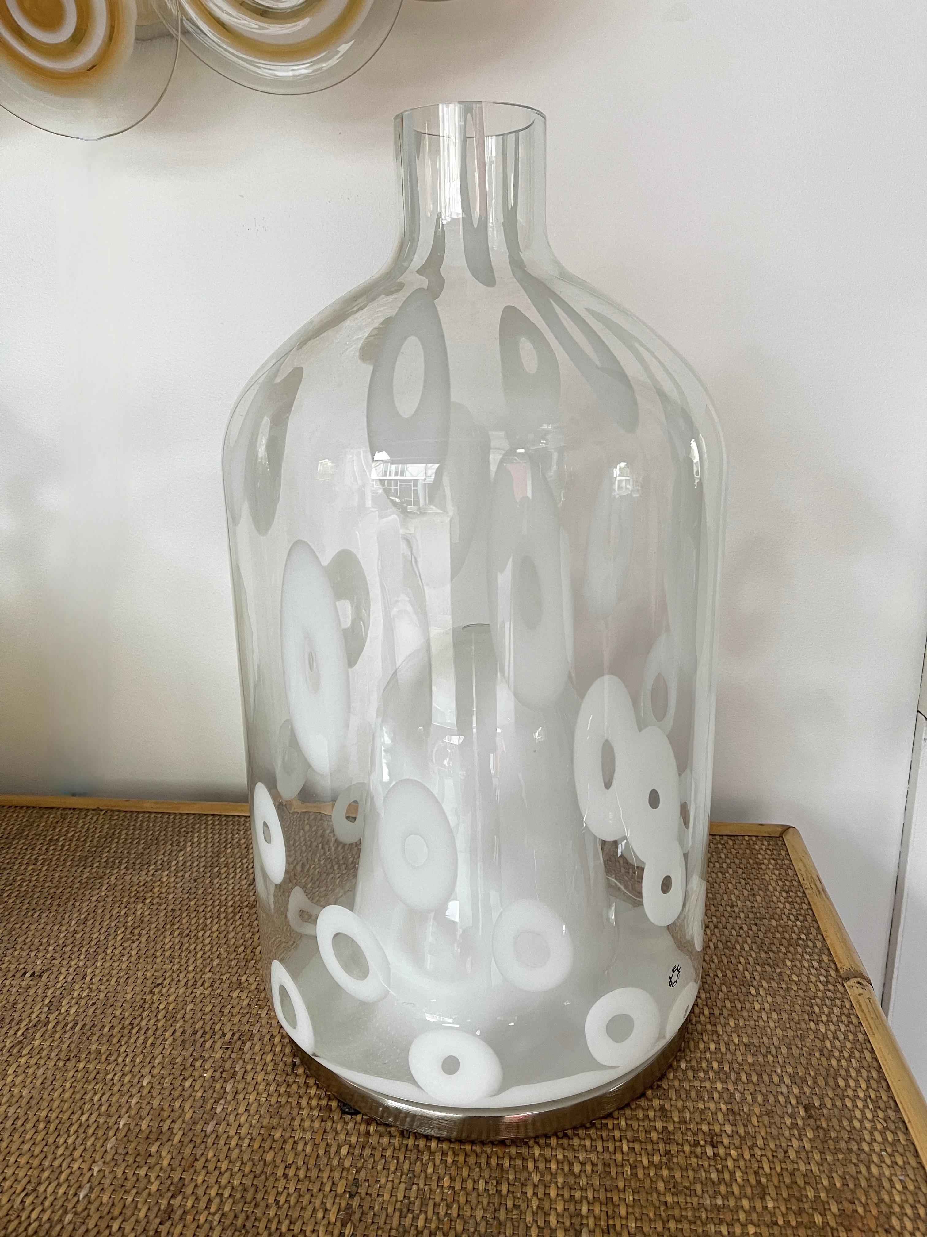 Italian Bottle Murano Glass Lamp, Italy, 1990s