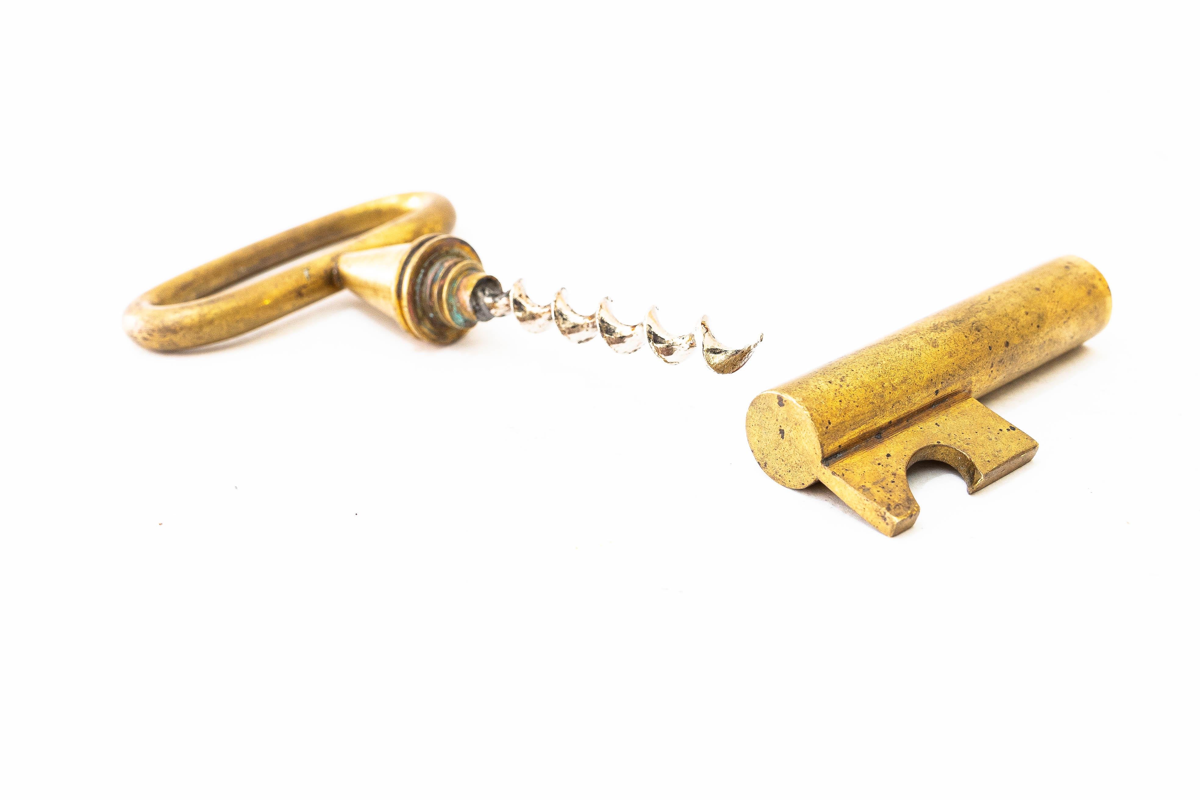 Metal Bottle Opener in Key Design by Auböck For Sale