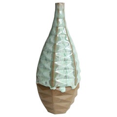 Vase à motifs de bouteilles en vert corail