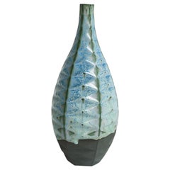 Bottle Patterned Vessel in Lime Moondust