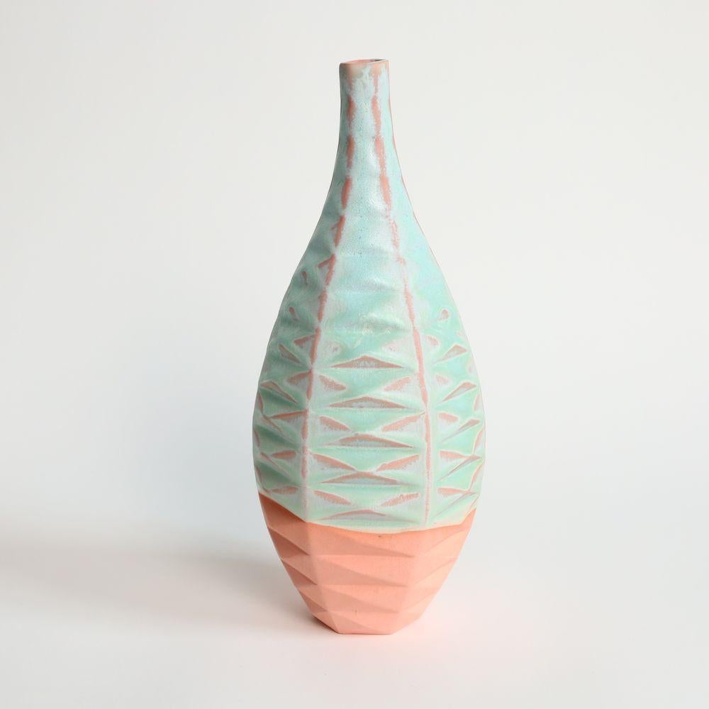Bottle Patterned Vessel in Strawberry Pistachio In New Condition For Sale In Brooklyn, NY