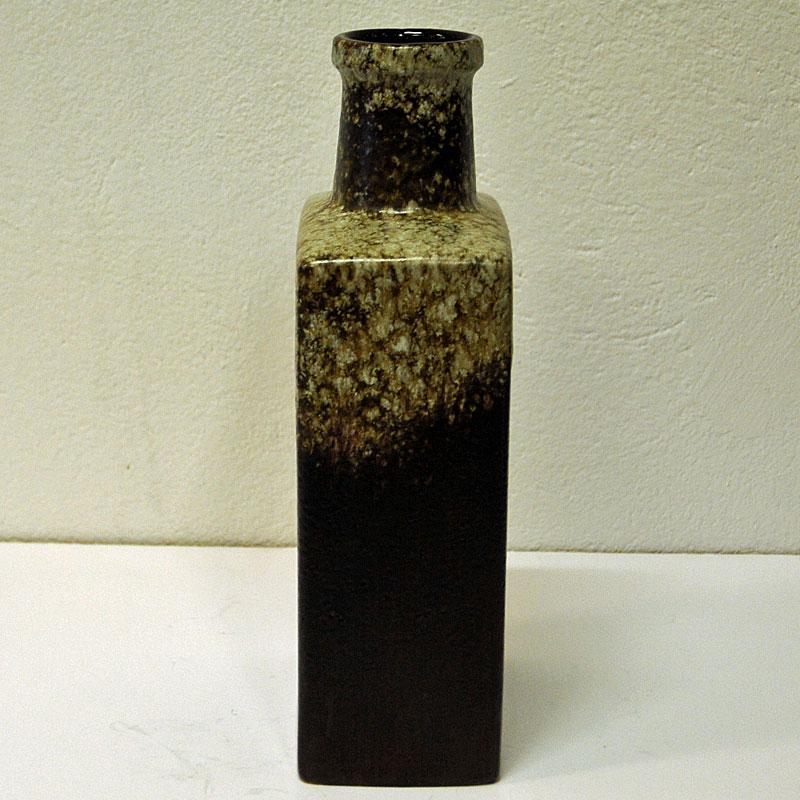 Bottle Shaped Fat Lava vintage Ceramic Vase by Scheurich, W. Germany, 1970s 3