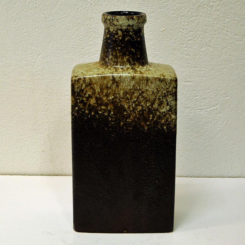 Bottle Shaped Fat Lava vintage Ceramic Vase by Scheurich, W. Germany, 1970s 1