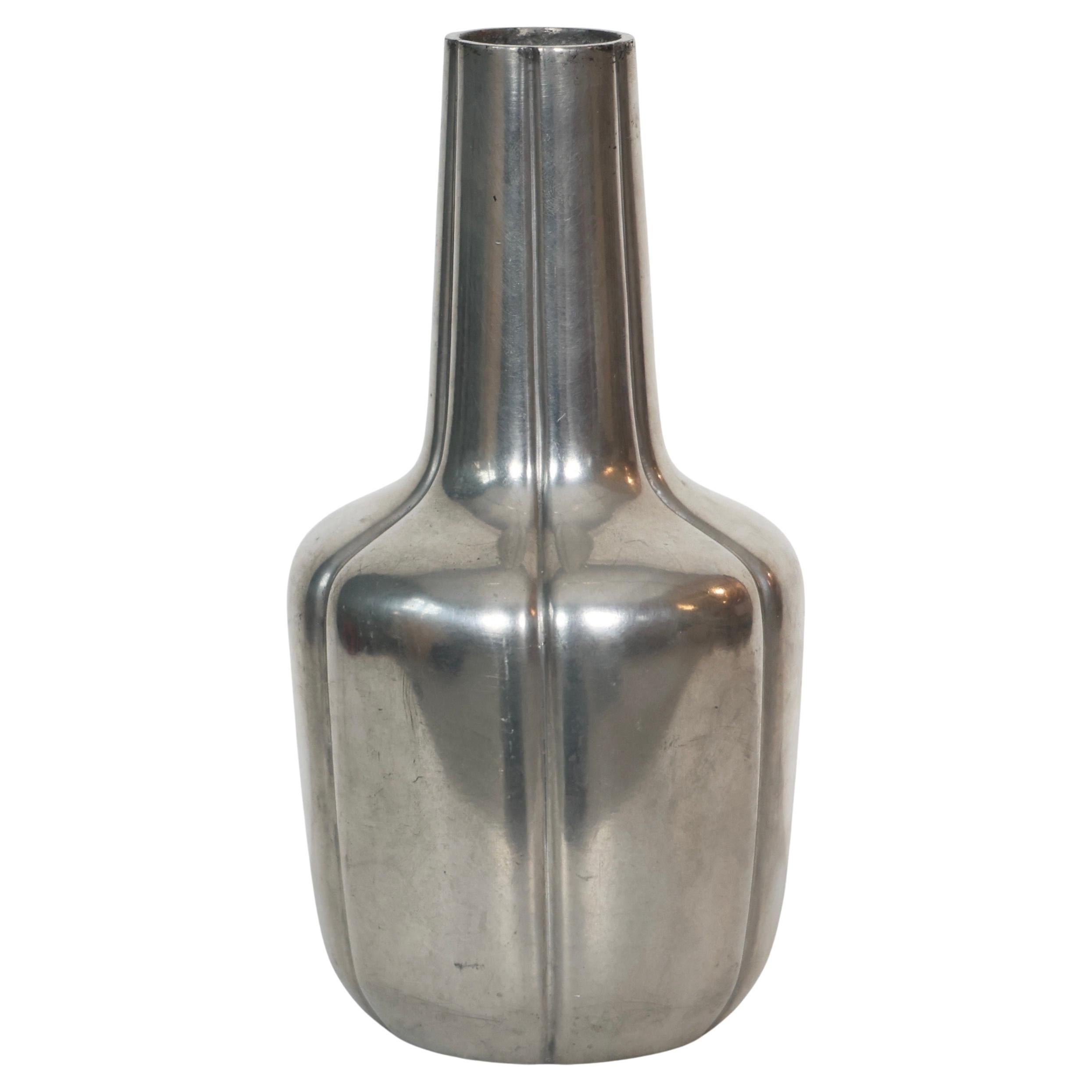 Bottle-Shaped Pewter Vase by Just Andersen, 1950s, Denmark