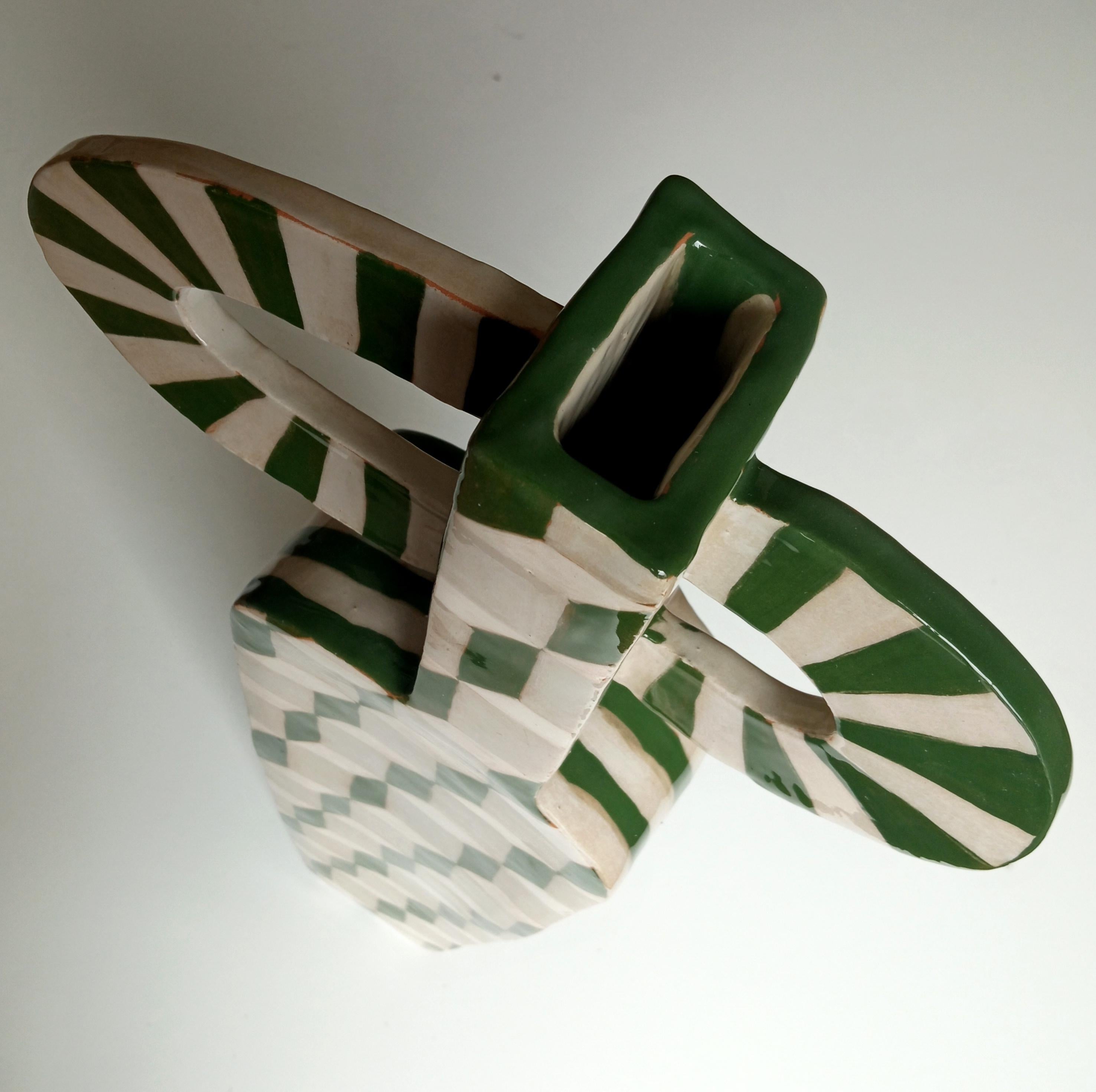Modern BOTTLE  - Terracotta- XXI Century - by Chiara Berta Artist For Sale