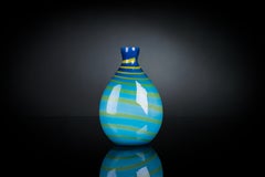 Bottle Under Sea, Turquoise, in Glass, Italy