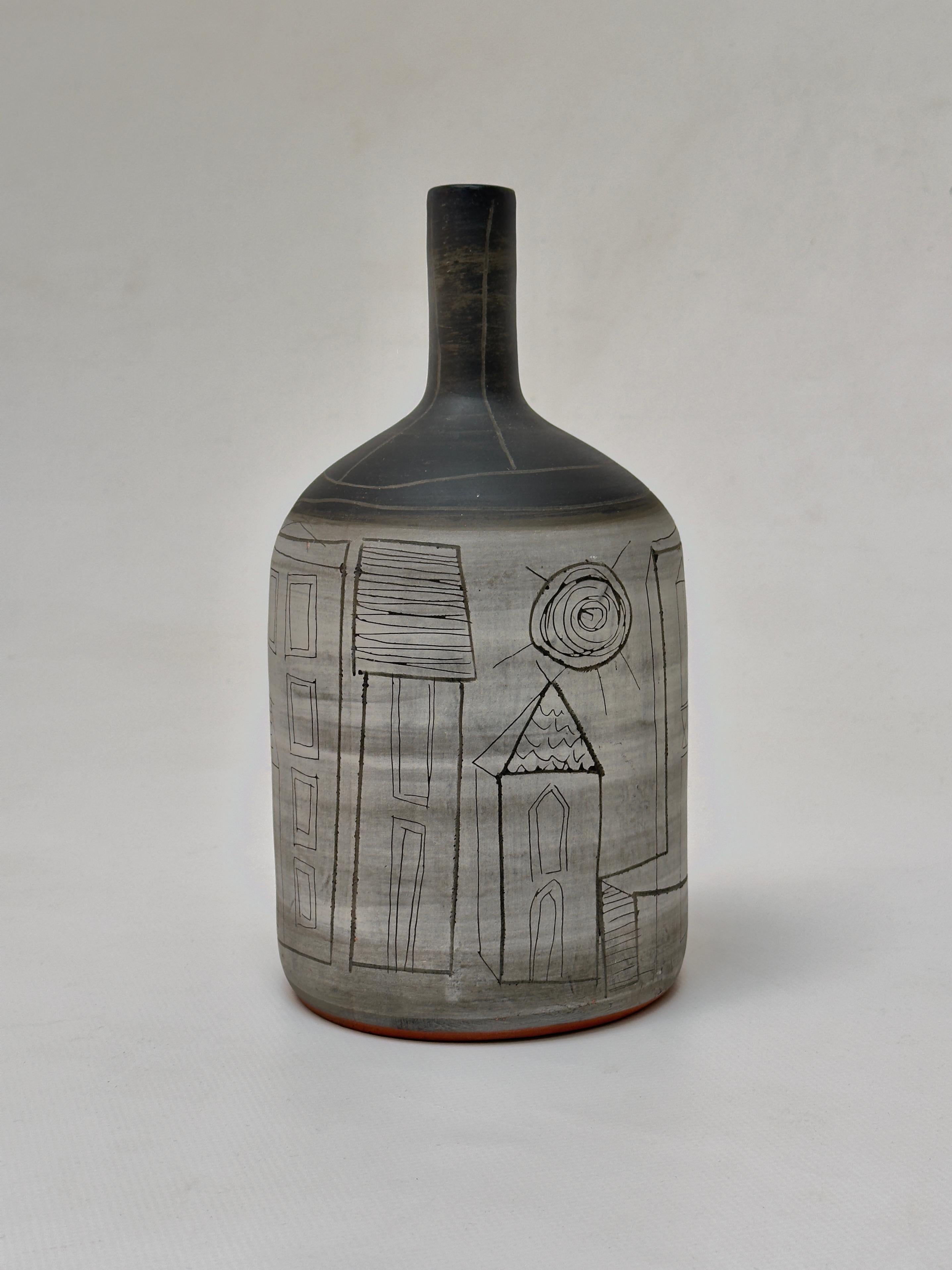 Bottle Vase, Jacques Innocenti, Vallauris c. 1950 For Sale 2